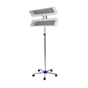Lampa-dispozitiv de dezinfecție cu lumina ultravioleta UV-C LBA DUPLEX 4x55W, cu montare pe stativ mobil